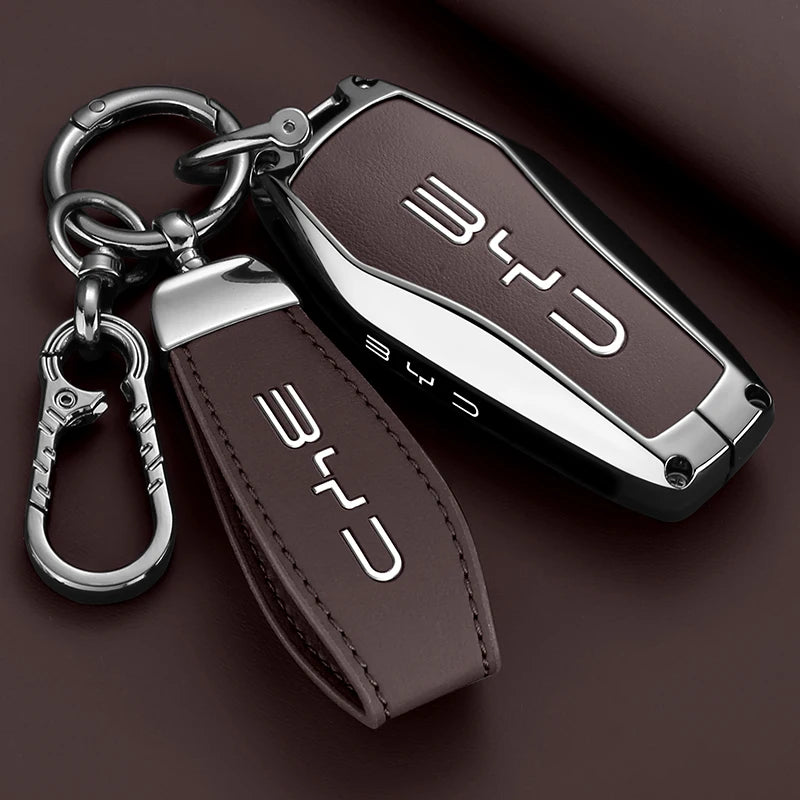 غطاء مفتاح جلدي فاخر لـ BYD