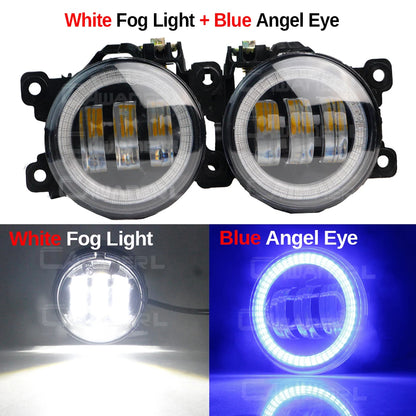 طقم كشافات ضباب LED مع DRL وAngel Eye لنيسان باترول سفاري Y61 (2005-2009) – يمين ويسار