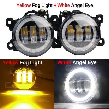 طقم كشافات ضباب LED مع DRL وAngel Eye لنيسان باترول سفاري Y61 (2005-2009) – يمين ويسار