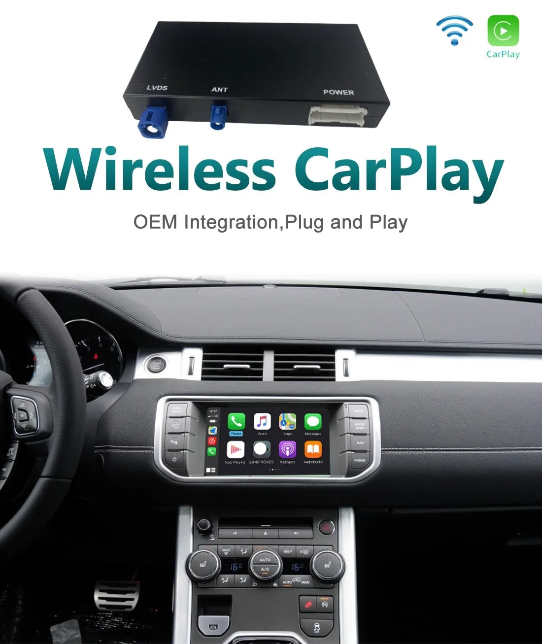 واجهة CarPlay وAndroid Auto للاند روفر / جاكوار