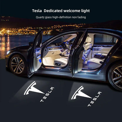 إضاءة ترحيب LED للأبواب لتسلا