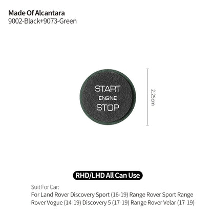 Made of Alcantara For Land Rover Discovery Sport (2016-2019) Engine Start Button Trim Sticker Car Interior Tuning Accessories