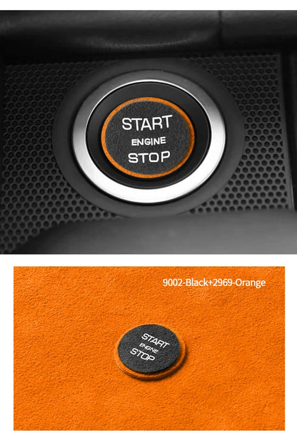 Made of Alcantara For Land Rover Discovery Sport (2016-2019) Engine Start Button Trim Sticker Car Interior Tuning Accessories
