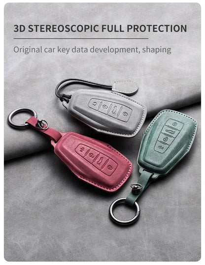 غطاء مفتاح جلدي لـ Geely Coolray