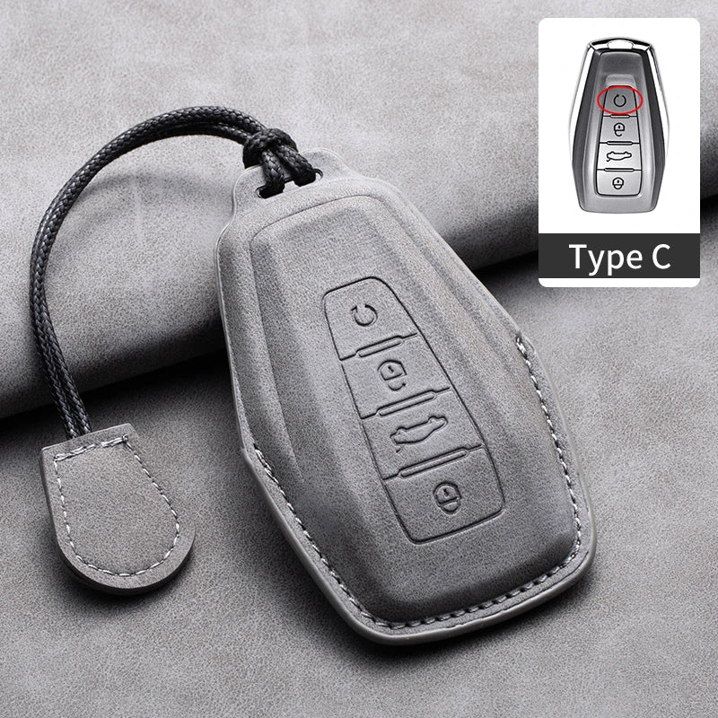 غطاء مفتاح جلدي لـ Geely Coolray