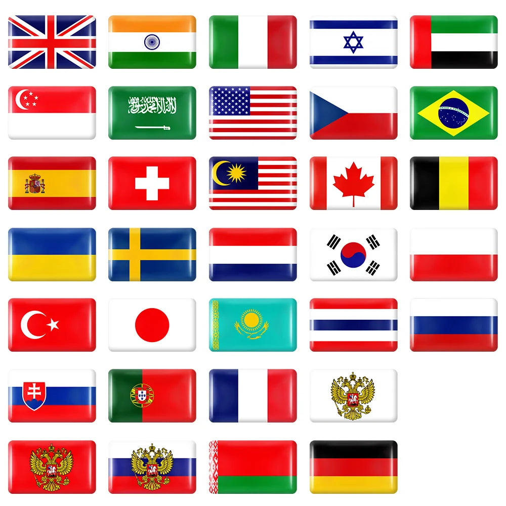 10pcs Epoxy UK United Kingdom Flag Sticker Car Interior Decoration Decal for Jaguar XE XF XJ Land Rover Range Rover Evoque Badge