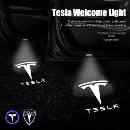 إضاءة ترحيب LED للأبواب لتسلا