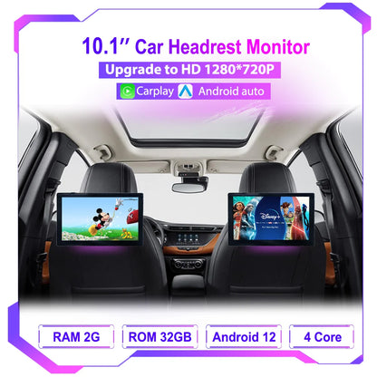 شاشة مسند رأس أندرويد 10.1 إنش مع CarPlay