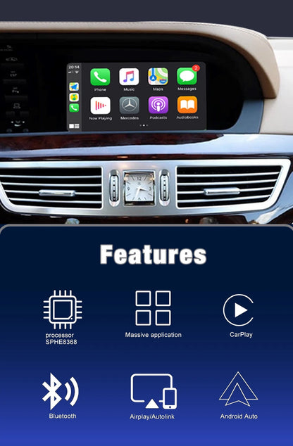 واجهة CarPlay وAndroid Auto لاسلكية لمرسيدس S-Class (W221)