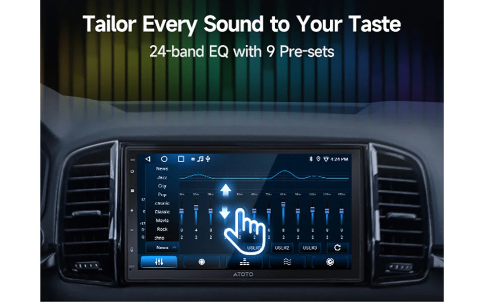 شاشة أندرويد 7 إنش للسيارة مع Apple CarPlay وAndroid Auto