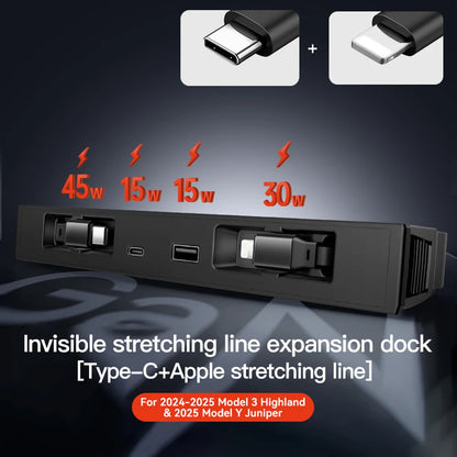 شاحن USB-C بقدرة 54 واط لتسلا موديل Y Juniper / موديل 3 Highland