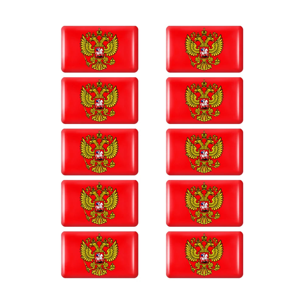 10pcs Epoxy UK United Kingdom Flag Sticker Car Interior Decoration Decal for Jaguar XE XF XJ Land Rover Range Rover Evoque Badge
