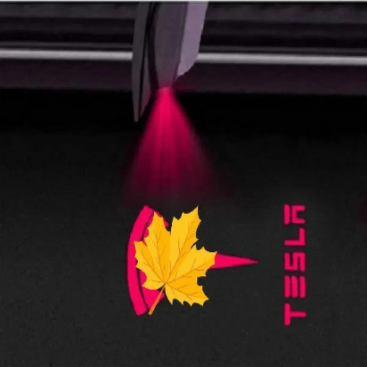إضاءة شعار LED للأبواب لتسلا