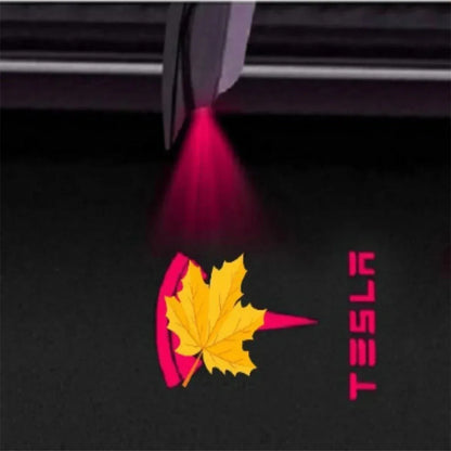 إضاءة شعار LED للأبواب لتسلا
