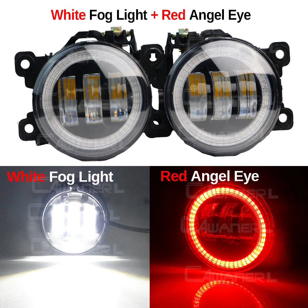 طقم كشافات ضباب LED مع DRL وAngel Eye لنيسان باترول سفاري Y61 (2005-2009) – يمين ويسار