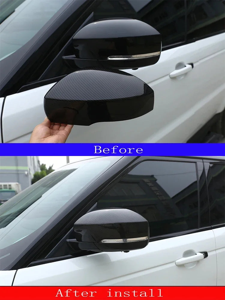 ABS Carbon Fiber For Range Rover Sport L494 2014-2017 ABS Plastic Side Rearview Mirror Cover Trim For Landrover Discovery 4 5