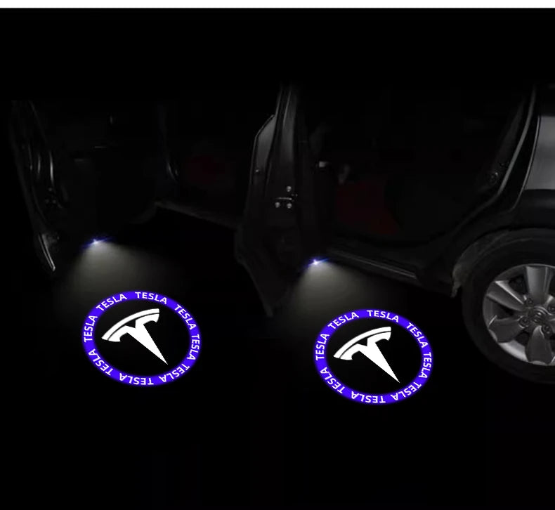 إضاءة ترحيب LED للأبواب لتسلا