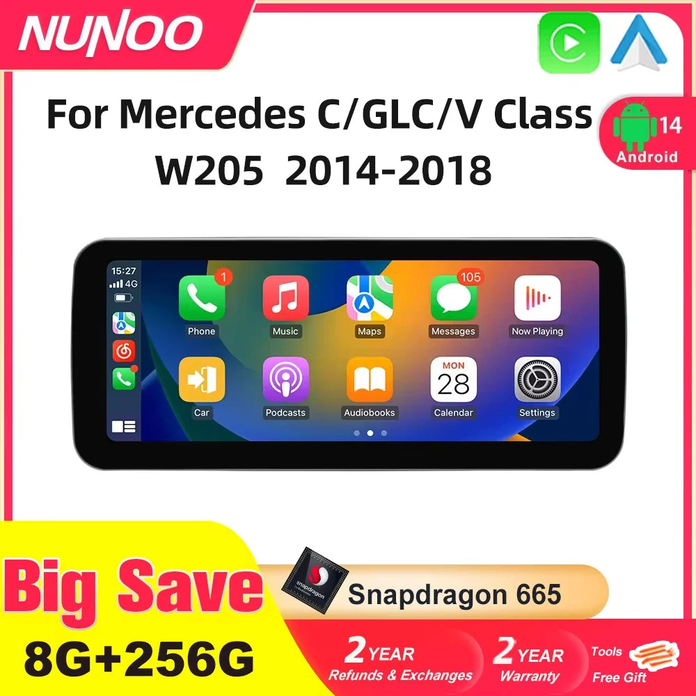شاشة أندرويد لمرسيدس C-Class (W205)