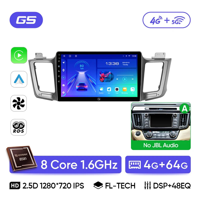 شاشة أندرويد لتويوتا RAV4 (2012-2019)