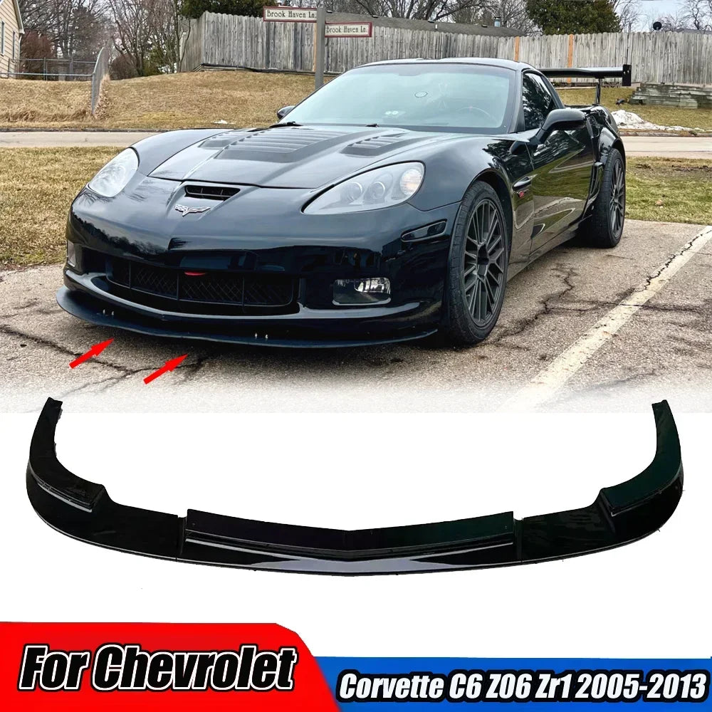 سبويلر أمامي لشفروليه كورفيت C6 Z06 / ZR1 Widebody (2005-2013) – فرونت ليب وسبلتر أمامي