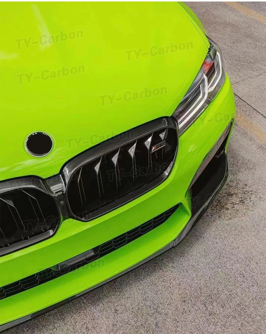 سبويلر أمامي من ألياف الكربون لبي إم دبليو M5 F90 LCI وG30/G38 (2021+) – فرونت ليب 3 قطع