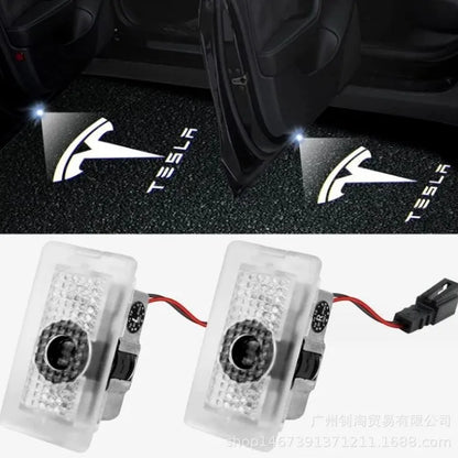 إضاءة شعار LED للأبواب لتسلا