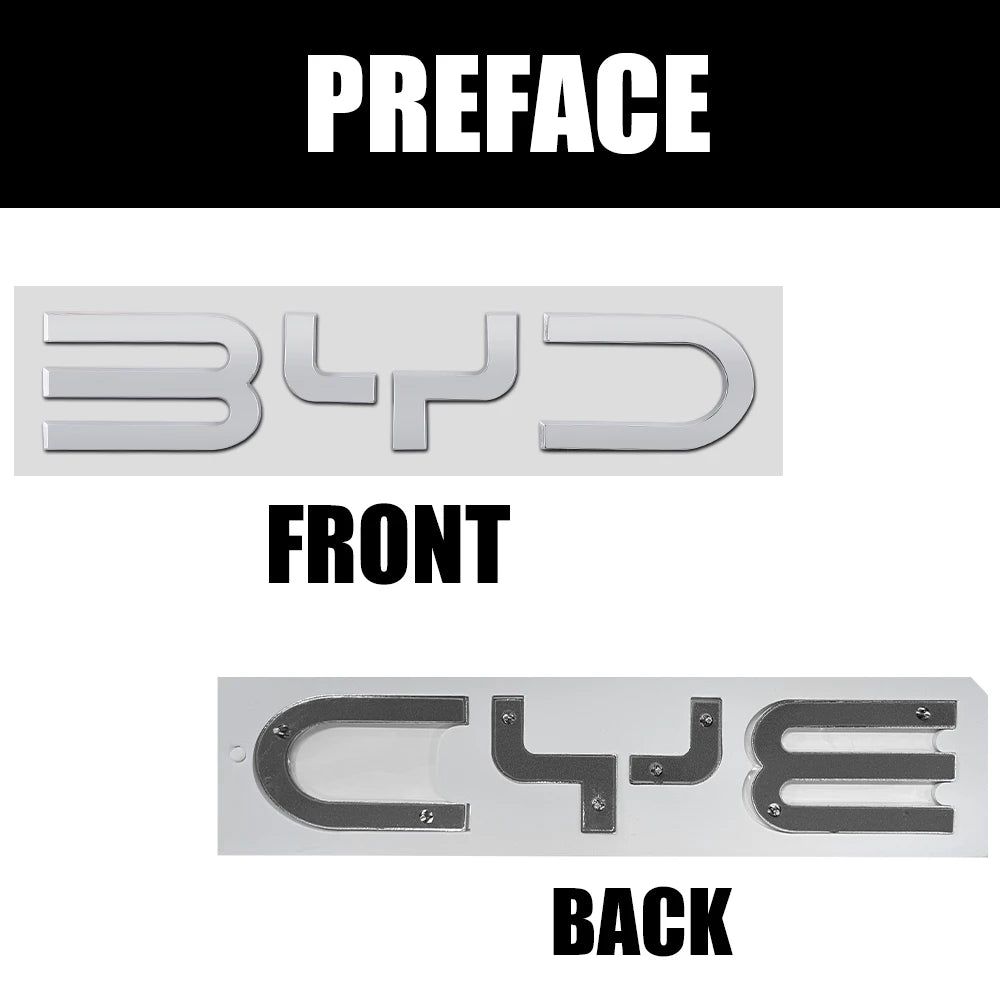 شعارات أمامية وخلفية لـ BYD
