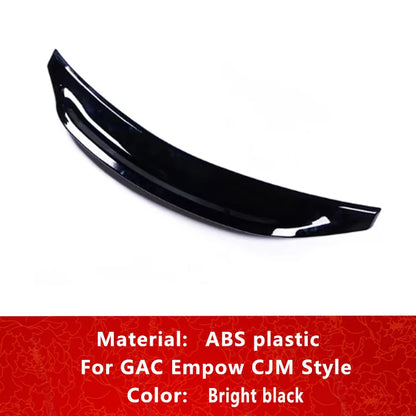 جناح خلفي CJM Style لـ GAC إمباو – سبويلر Ducktail من ABS باللون الأسود اللامع أو بنقشة الكاربون