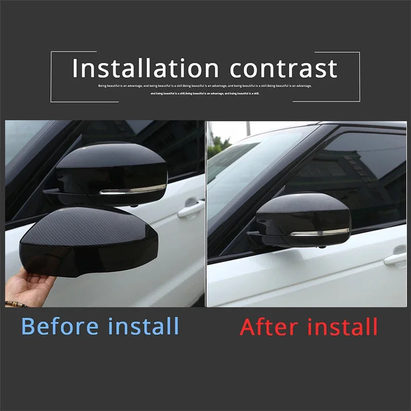 ABS Carbon Fiber For Range Rover Sport L494 2014-2017 ABS Plastic Side Rearview Mirror Cover Trim For Landrover Discovery 4 5