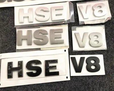 ABS 3D Letters Emblem V8 HSE Badge For Land Rover Discovery 3 4 Freelander 2 Car Styling Tail Trunk Sticker