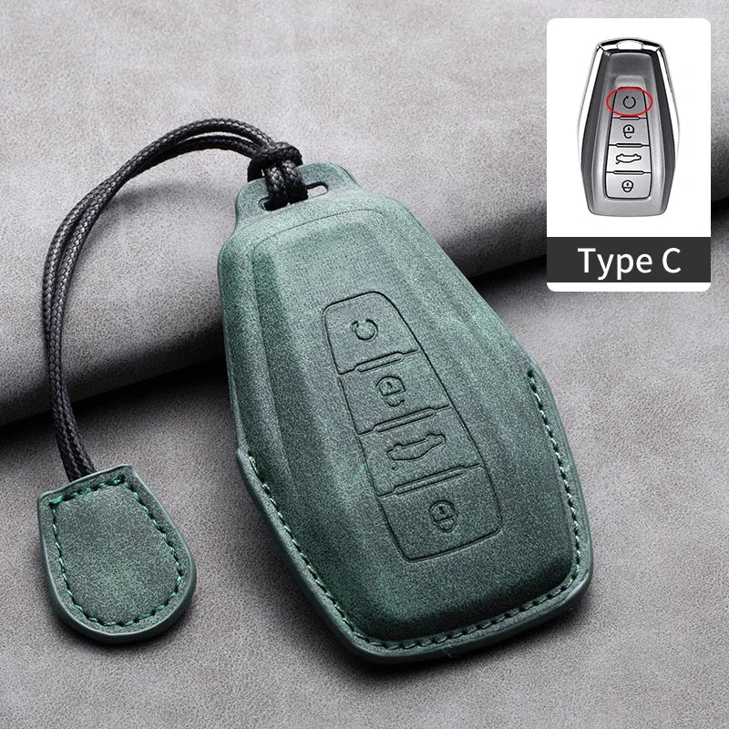غطاء مفتاح جلدي لـ Geely Coolray