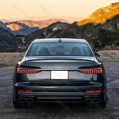 ديفيوزر خلفي لأودي A6 / S6 C8 S-Line (2019-2022) – أسود لامع مع مخارج شكمان