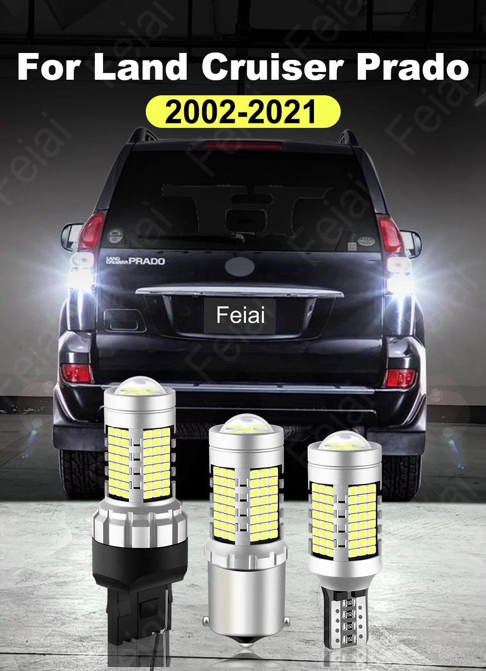 LED Reverse Light For Toyota Land Cruiser Prado 120 150 2002-2008 2009 2010 2011 2012 2013 2014 2015 2016-2021 Reversing Bulbs