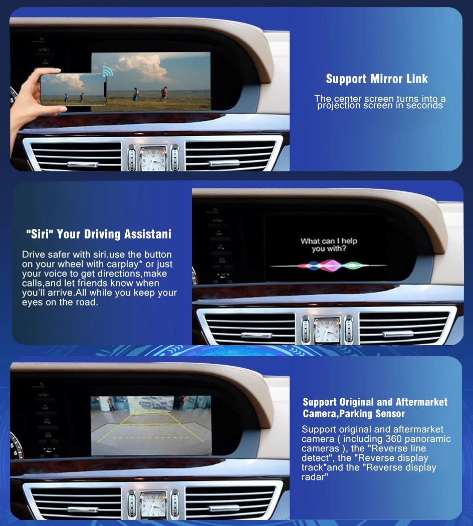 واجهة CarPlay وAndroid Auto لاسلكية لمرسيدس S-Class (W221)