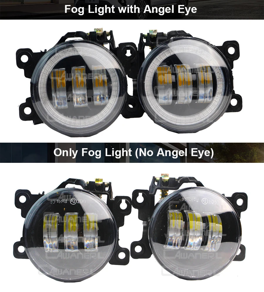 طقم كشافات ضباب LED مع DRL وAngel Eye لنيسان باترول سفاري Y61 (2005-2009) – يمين ويسار