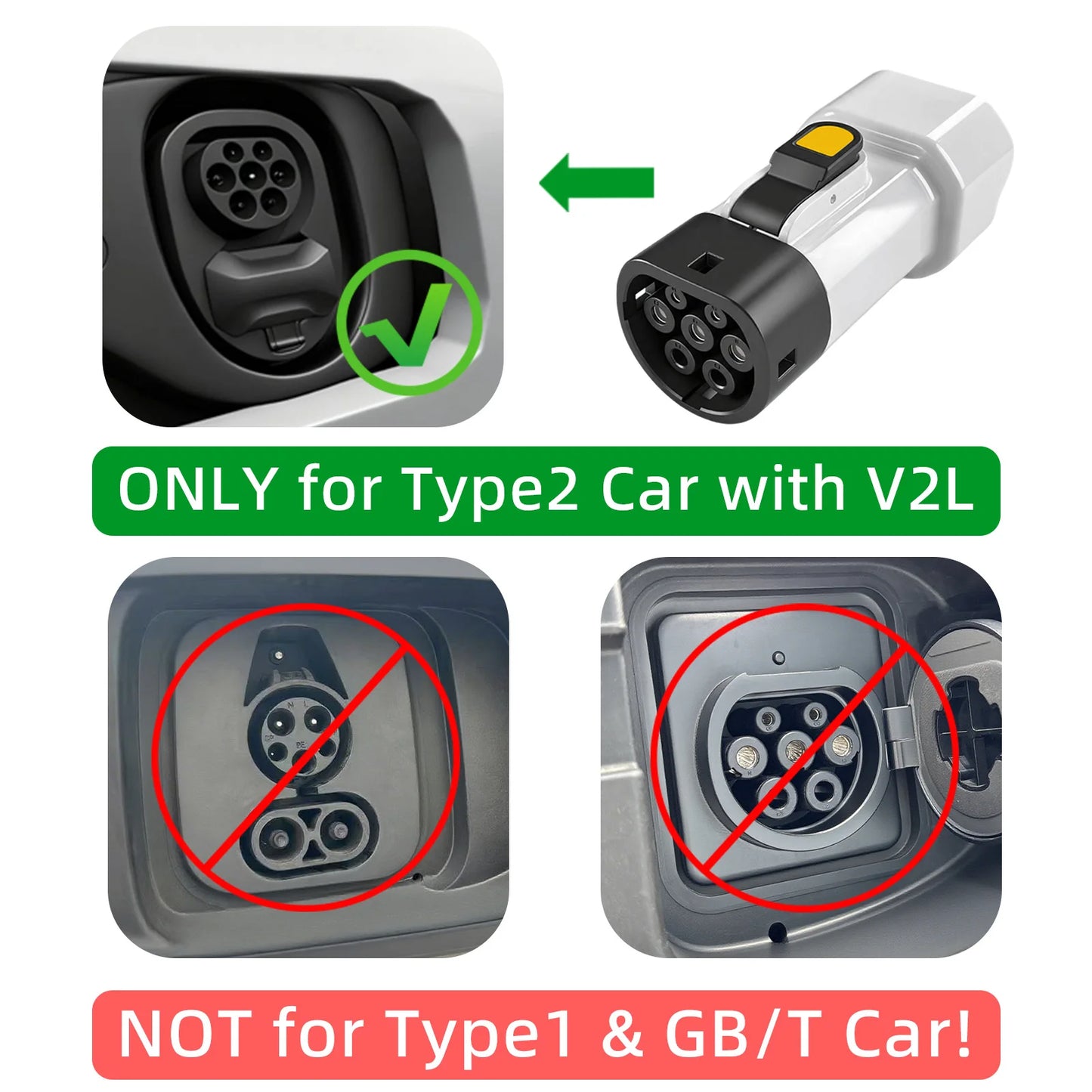 محول شحن Type 2 إلى Type 2