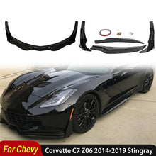 سبويلر أمامي Stage 3 لشفروليه كورفيت C7 Stingray / Z51 / Z06 (2014-2019) – فرونت ليب مع أجنحة جانبية