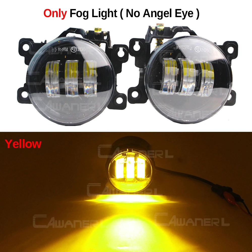طقم كشافات ضباب LED مع DRL وAngel Eye لنيسان باترول سفاري Y61 (2005-2009) – يمين ويسار