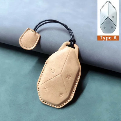 غطاء مفتاح جلدي فاخر لـ BYD