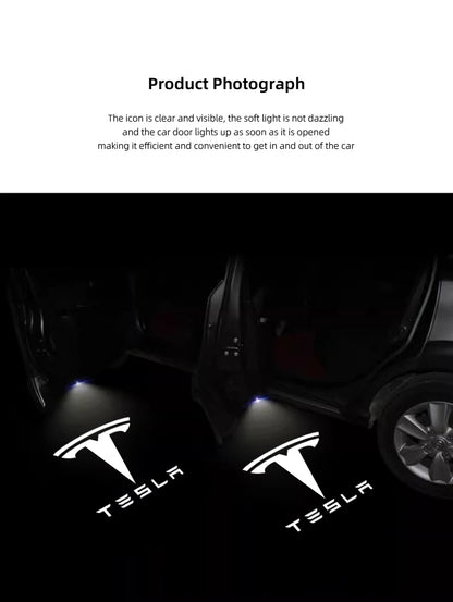 إضاءة ترحيب LED للأبواب لتسلا