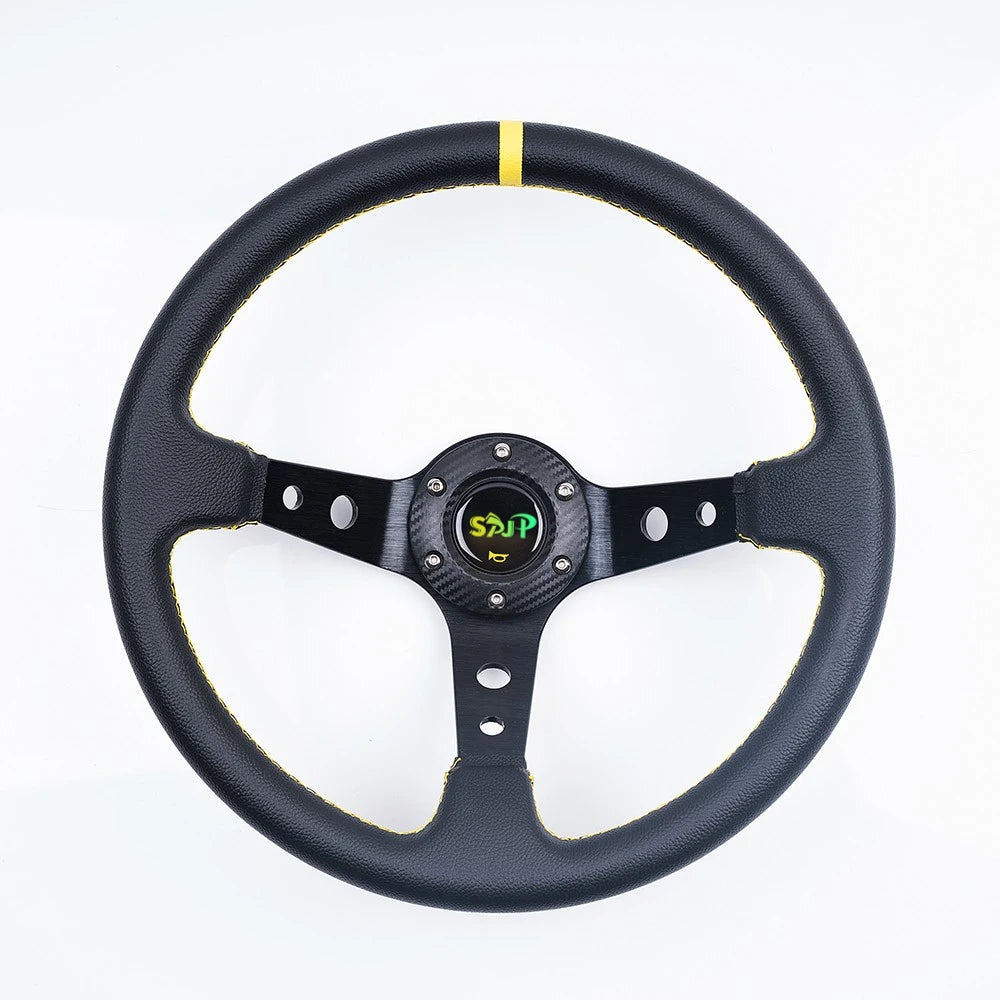 مقود رياضي عالمي 14 إنش (350 مم) شمواه أو PVC – Deep Dish للدرفت والسباقات
