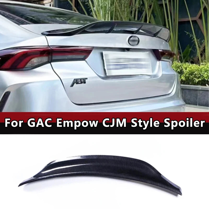 جناح خلفي CJM Style لـ GAC إمباو – سبويلر Ducktail من ABS باللون الأسود اللامع أو بنقشة الكاربون