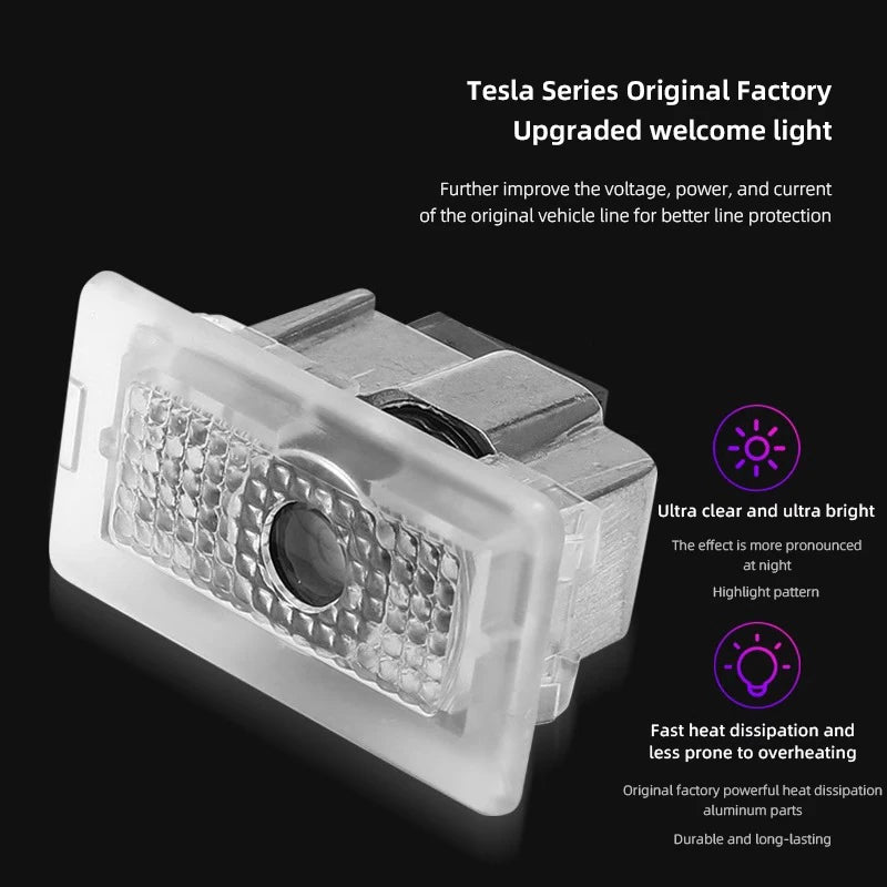 إضاءة ترحيب LED للأبواب لتسلا