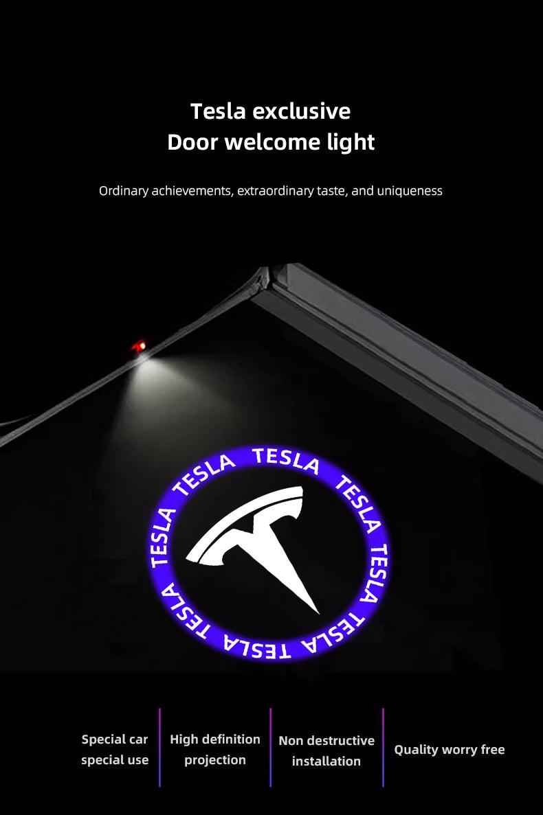 إضاءة ترحيب LED للأبواب لتسلا