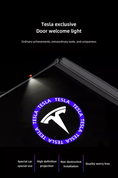 إضاءة ترحيب LED للأبواب لتسلا
