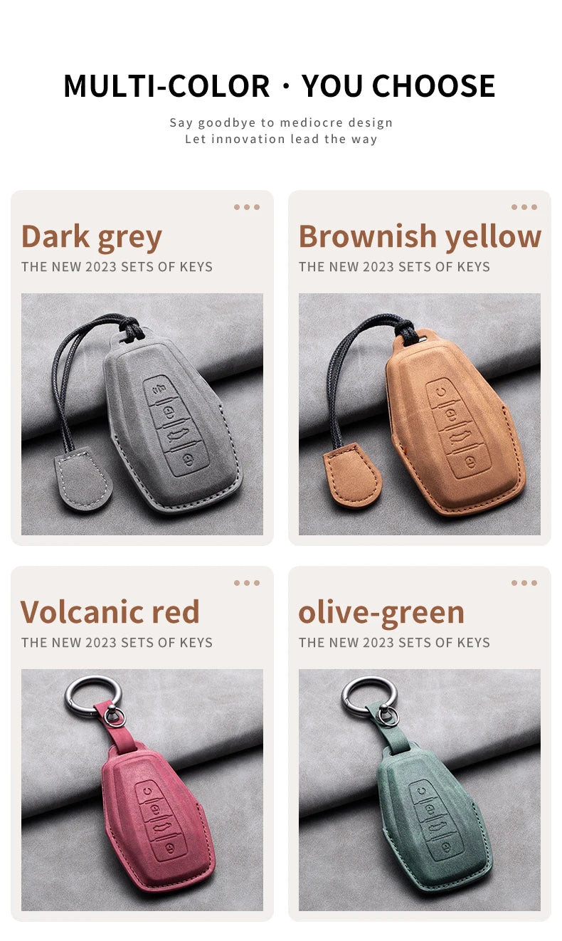 غطاء مفتاح جلدي لـ Geely Coolray