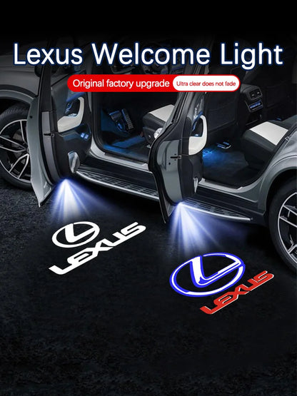 إضاءة ترحيبية LED لأبواب لكزس IS وUX – بروجكتور شعار أرضي عند فتح الأبواب