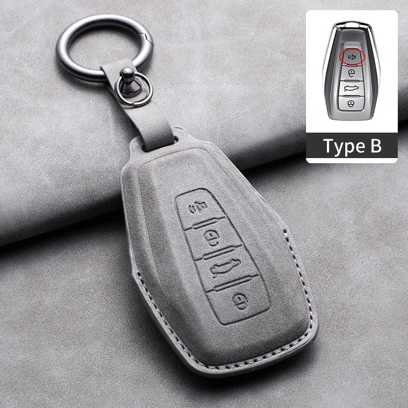 غطاء مفتاح جلدي لـ Geely Coolray