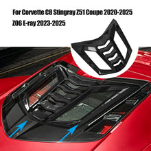 غطاء فتحات زجاج المحرك الخلفي بنقشة الكاربون لشفروليه كورفيت C8 Stingray / Z51 / Z06 / E-Ray (2020-2025)