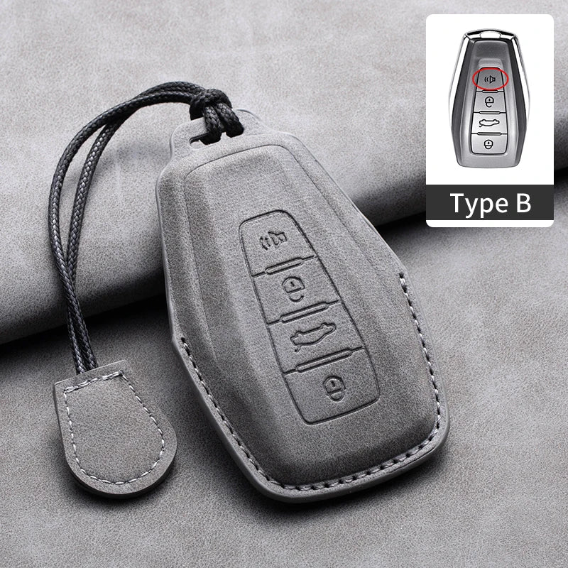 غطاء مفتاح جلدي لـ Geely Coolray